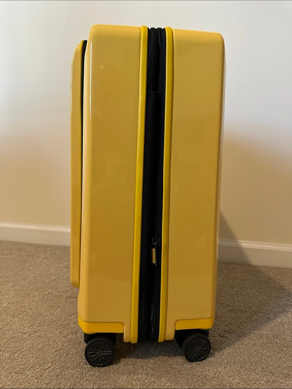 NEW! Porsche Design Signal Yellow Hard Shell Carry On with Front Sleeve